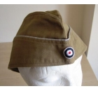 Tropical Officers Side Cap in Brown/Tan Cotton